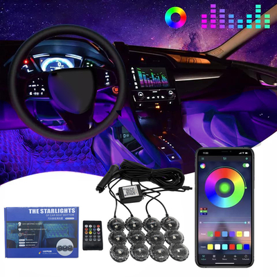 چراغ‌های داخلی خودرو با کنترل RGB LED نور اتمسفر خودرو نور اتمسفر نور LED چراغ پا