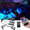 چراغ اتمسفر RGB Remote Interior 5050 LED Strip Atmosphere Lights Car with APP Music Wireless
